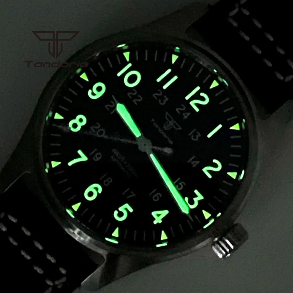Tandorio 39mm 自動巻きダイバー ARコーティング サファイア 20気圧防水