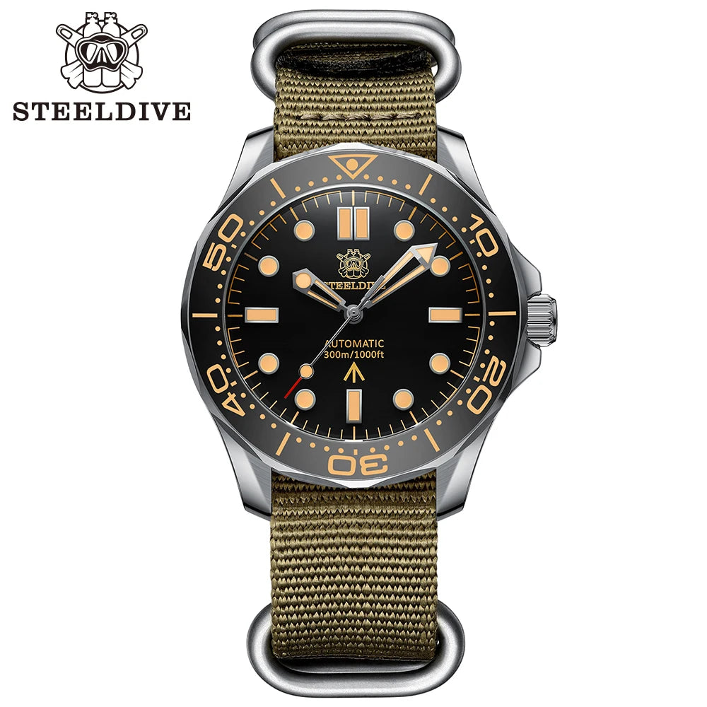 STEELDIVE SD1957 42mm セラミックベゼル 300m防水 自動巻きダイバー